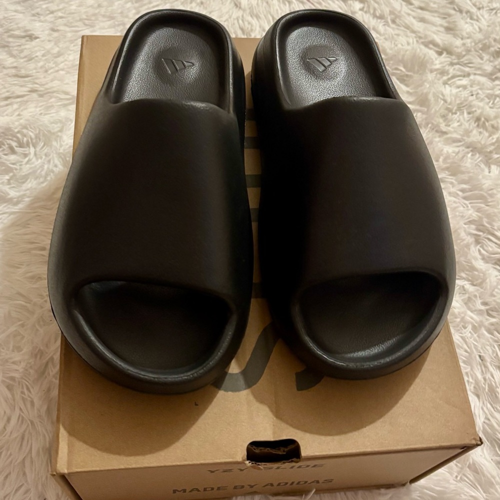 Adidas Men's Black Slide Sandals